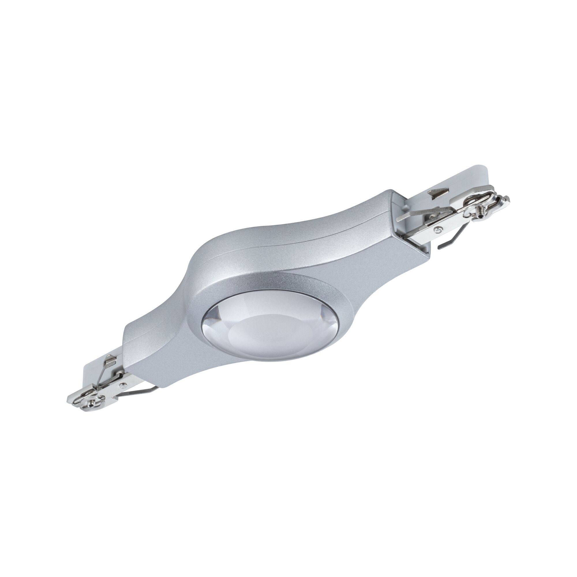 Zilveren metalen LED-inbouwspot met helder glas voor moderne binnenverlichting