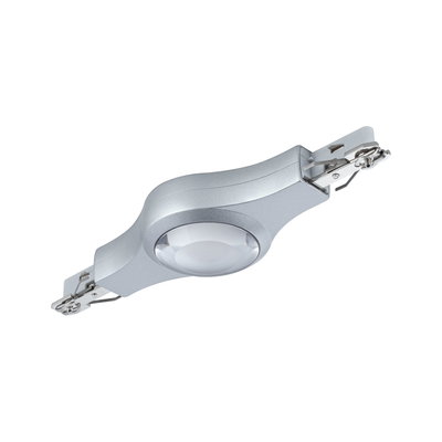 Silver metal LED recessed spotlight with clear glass for modern indoor lighting