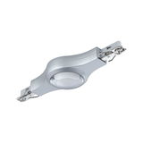 Silver metal LED recessed spotlight with clear glass for modern indoor lighting