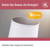 Weißes Gerät mit integriertem Solarmodul zur nachhaltigen Energiegewinnung und Aufladung