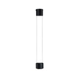 Black metal LED pendant light with minimalist design and dimmable feature for modern interiors