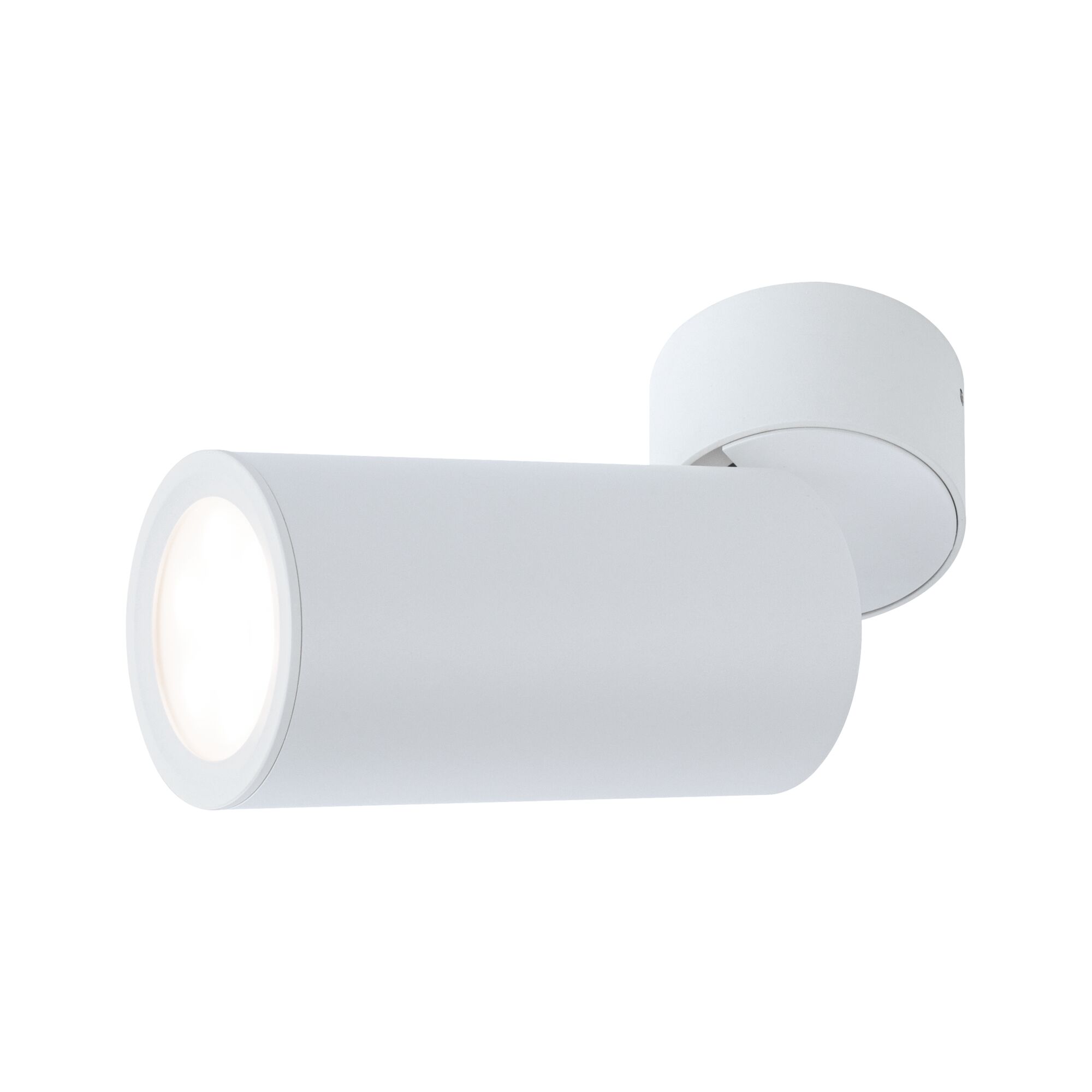 Modern white metal LED spotlight for wall and ceiling mounting, energy-efficient lighting