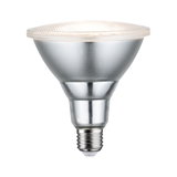 Reflektorlampe mit E27-Fassung in silberner Metalloptik für energiesparende Beleuchtung