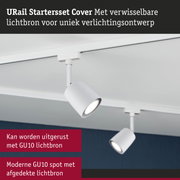 Witte URail Starterset Cover spot van metaal met verwisselbare lichtbron voor moderne verlichting