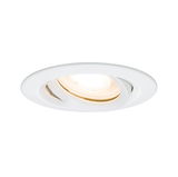 White recessed spotlight made of plastic with warm white LED light for modern indoor lighting