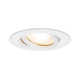 Weißer Einbaustrahler aus Metall mit warmweißem LED-Licht für moderne Innenbeleuchtung