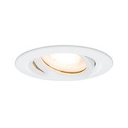 Spot encastré en métal blanc avec lumière LED chaude pour un éclairage intérieur moderne