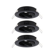 Spot encastré noir en métal avec insert orientable pour éclairage LED flexible