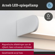 Witte Arneb LED-spiegellamp met magnetische afdekking en gesatineerde acryl hoes voor badkamerverlichting