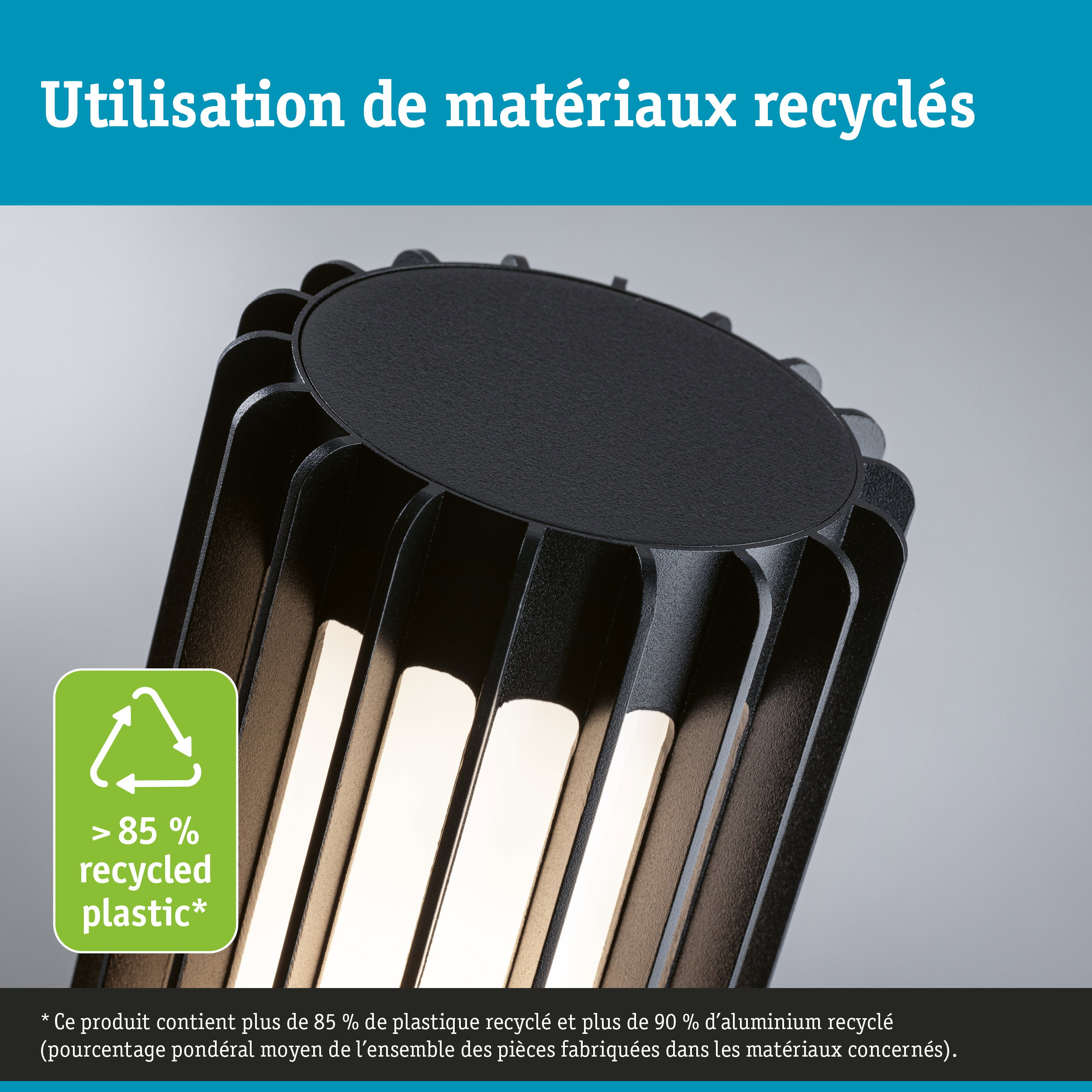 ModuShine Abat-jour Ferina IP44 cylindrique Anthracite