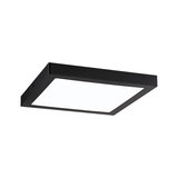 Schwarze quadratische LED-Deckenleuchte mit weißem Diffusor aus Kunststoff für moderne Innenbeleuchtung