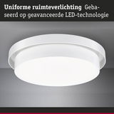 Ronde witte LED-plafondlamp van kunststof voor uniforme ruimteverlichting
