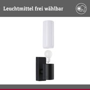 Schwarze Wandlampe aus Metall mit weißem Leuchtmittel, modernes Design für Innenbeleuchtung