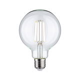Clear LED filament bulb with E27 base for energy-efficient lighting and vintage style