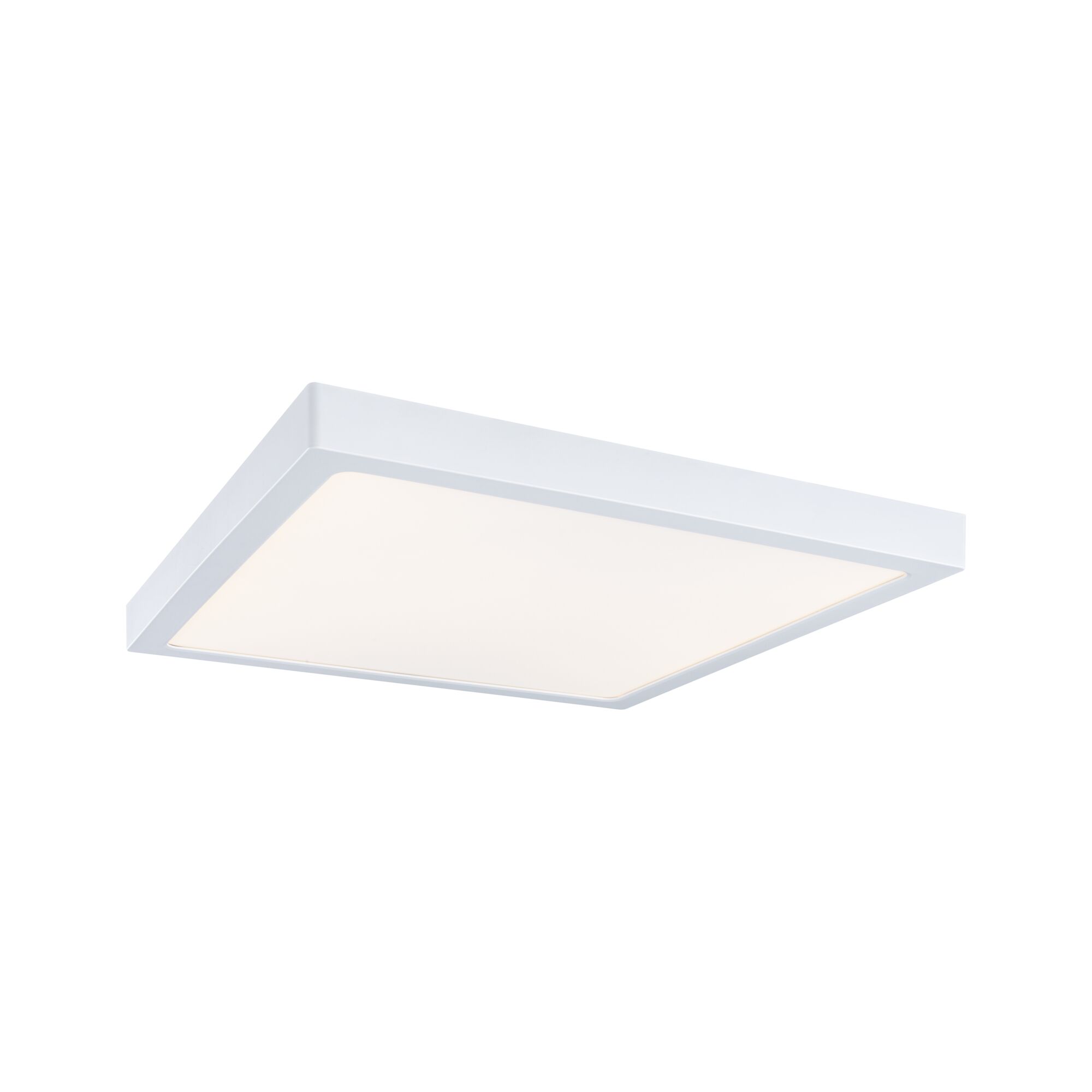 Modernes quadratisches LED-Deckenpanel in Weiß mit warmweißem Licht für Wohnräume