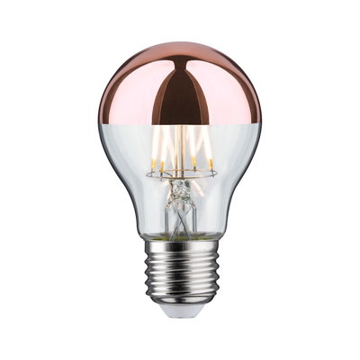 Ampoule LED avec verre miroir cuivré et culot E27 pour un éclairage économique