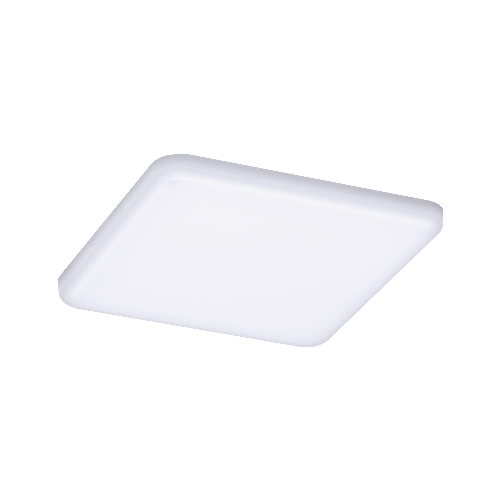 Square white LED ceiling light made of plastic for modern room lighting