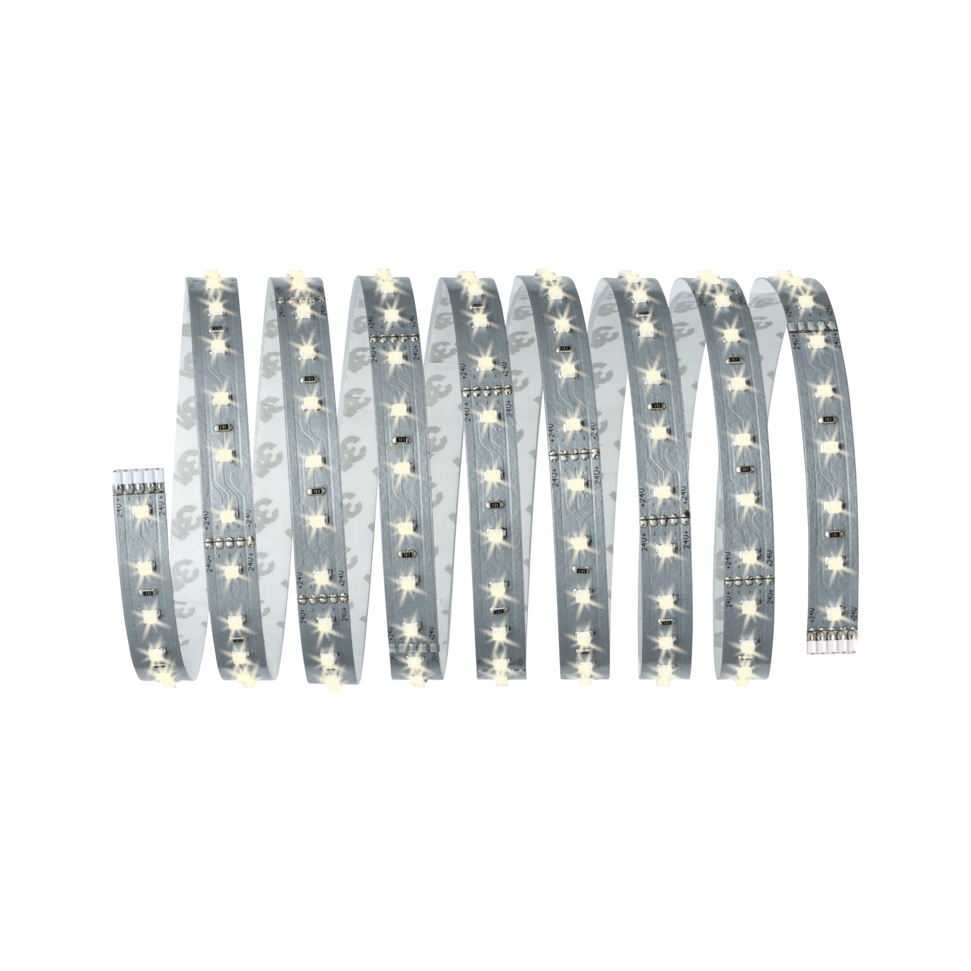 Bande LED flexible avec LEDs blanc chaud sur circuit argenté pour éclairage décoratif
