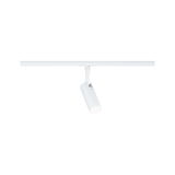 Moderne witte metalen LED-spot op railsysteem voor flexibele verlichting