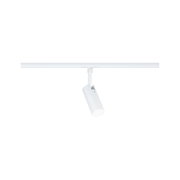Modern white metal LED spotlight on track system for flexible lighting solutions