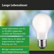 LED-Lampe mit 3,5-facher Lebensdauer und 50.000 Stunden Haltbarkeit im Vergleich zu herkömmlichen Lampen