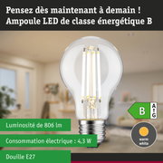 Ampoule LED claire avec lumière blanc neutre et gradation 3 niveaux pour éclairage économe en énergie