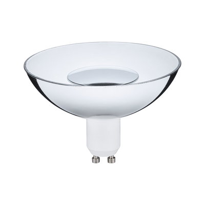 Lampe réflecteur en verre clair avec culot GU10 pour éclairage LED et ampoules économiques