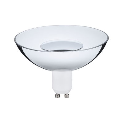 Lampe réflecteur en verre clair avec culot GU10 pour éclairage LED et ampoules économiques