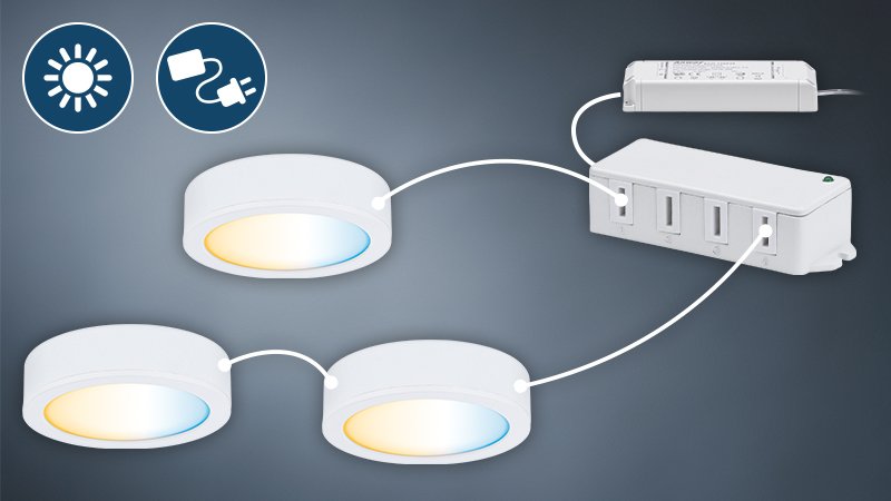 Lumières de meubles Paulmann Trigo Eclairage sous meuble LED pour Clever  Connect System