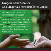 LED-Lampe mit 3,5-facher Lebensdauer und 50.000 Stunden Haltbarkeit im Vergleich zu herkömmlichen Lampen