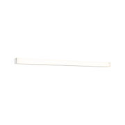 Slim white plastic LED wall light with warm white illumination for modern indoor lighting