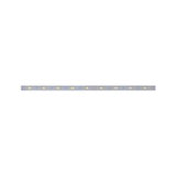 Long LED light strip with warm white LEDs in transparent casing for flexible lighting solutions
