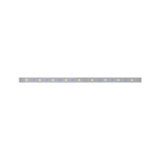Long LED light strip with warm white LEDs in transparent casing for flexible lighting solutions