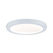 Plafonnier LED rond blanc en métal avec lumière diffuse pour intérieurs modernes