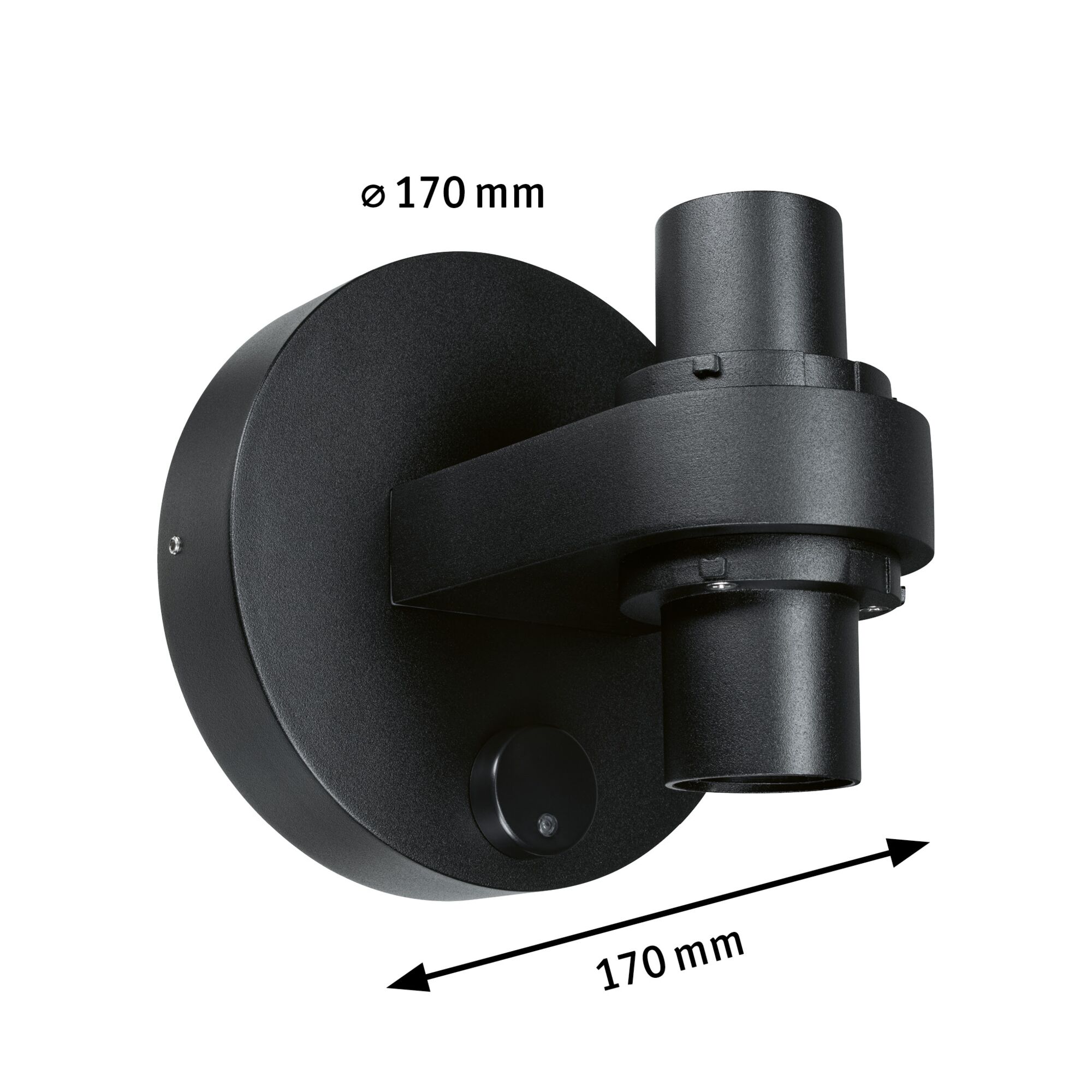 ModuShine Support mural Double émission lumineuse IP44 rond Anthracite
