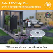 Bande LED solaire 10 m avec télécommande et changement de couleur RGB pour éclairage extérieur