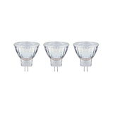 Trois ampoules LED réflecteurs transparentes avec culot GU5.3 pour éclairage économique