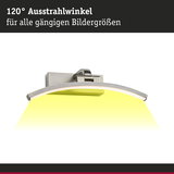 Gebogene LED-Wandleuchte aus gebürstetem Metall mit 120° Ausstrahlwinkel und warmweißem Licht