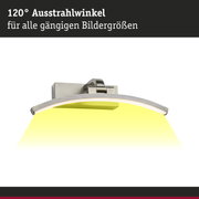 Wandleuchte aus gebürstetem Metall mit 120° Ausstrahlwinkel und warmweißem LED-Licht
