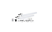 LED-Unterbauleuchten-Set mit Fernbedienung, weißes Kunststoffgehäuse, inklusive Netzteil und Montagematerial