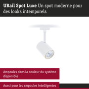 Spot moderne URail Spot Luxe blanc en métal pour un éclairage LED intemporel