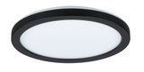 Runde LED-Deckenleuchte mit schwarzem Rahmen und weißem Diffusor für moderne Innenbeleuchtung