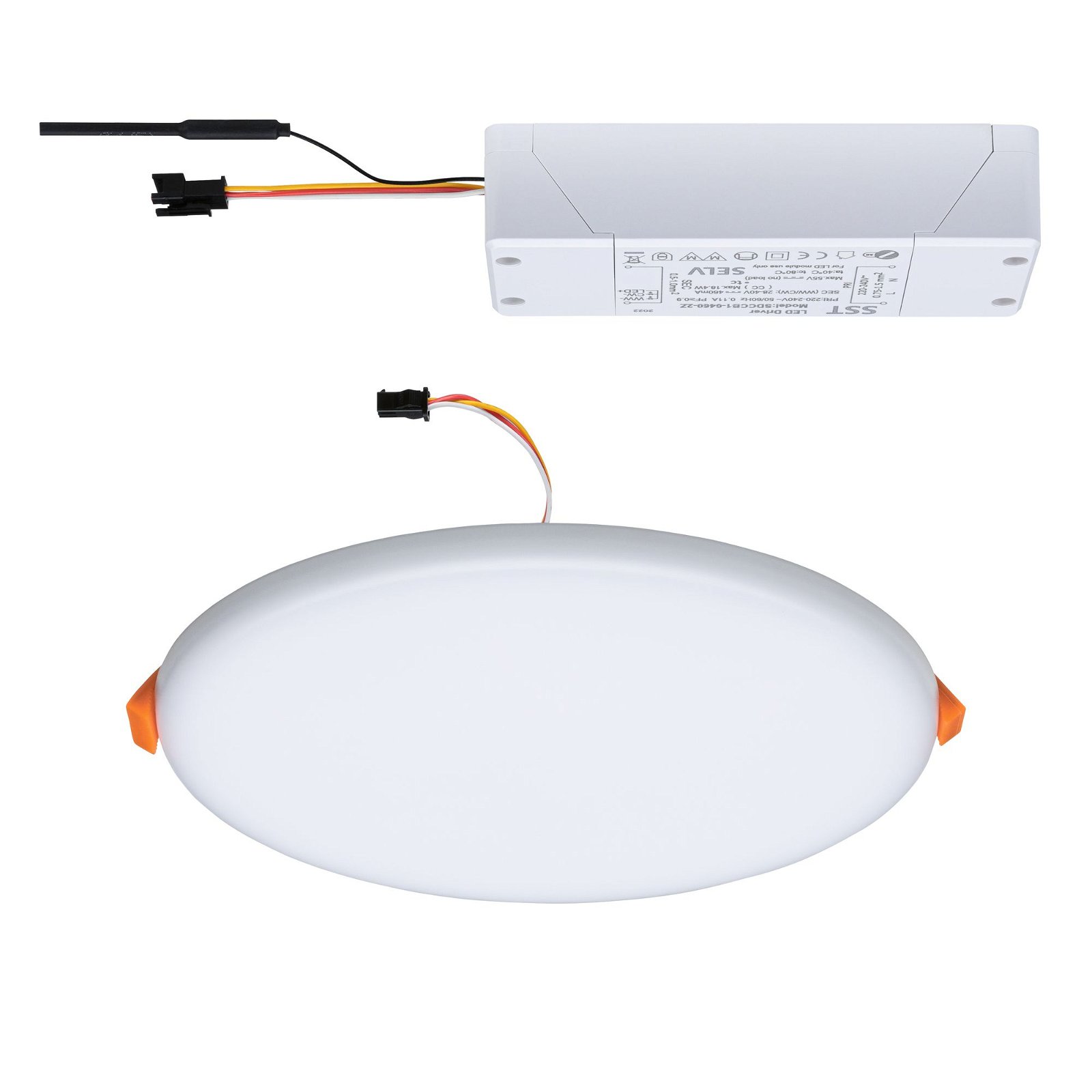 VariFit Panneau encastré LED Smart Home Zigbee 3.0 Veluna IP44 rond 185mm 15W 1000lm Tunable White Satiné gradable