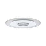 Ronde LED-plafondlamp van wit acryl met geborsteld aluminium middenstuk voor moderne verlichting