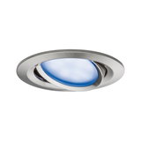 Spot encastré rond en acier inoxydable brossé avec verre bleu pour éclairage LED moderne