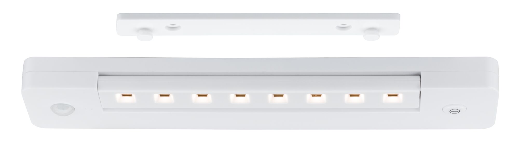 Weißes LED-Unterbauleuchte mit Bewegungsmelder und Schalter für energiesparende Küchenbeleuchtung
