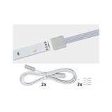 Câble de connexion blanc pour bande LED avec fiches et connecteur 4 broches pour éclairage