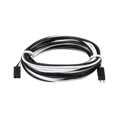 Black and white connection cable with two plugs for LED lighting systems