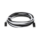Black and white connection cable with two plugs for LED lighting systems