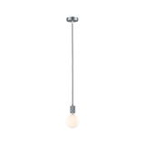 Moderne hanglamp met mat glas en zilveren metalen houder, energiezuinige LED-verlichting